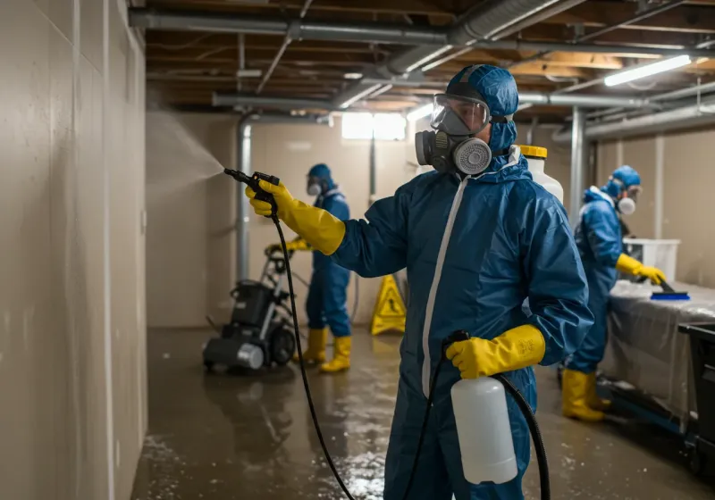 Basement Sanitization and Antimicrobial Treatment process in Scott, LA