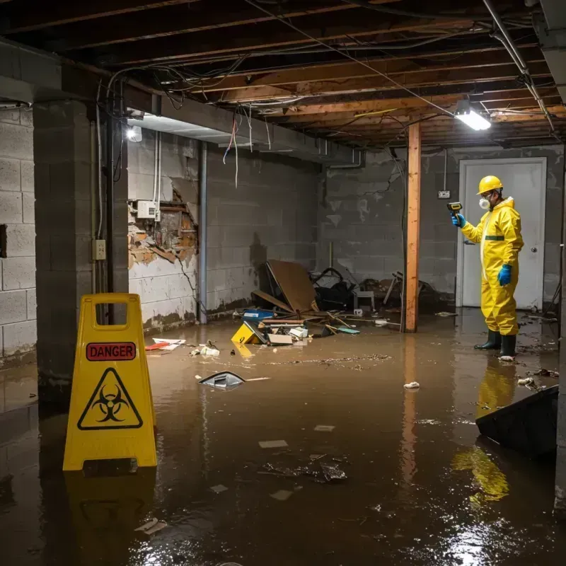 Flooded Basement Electrical Hazard in Scott, LA Property